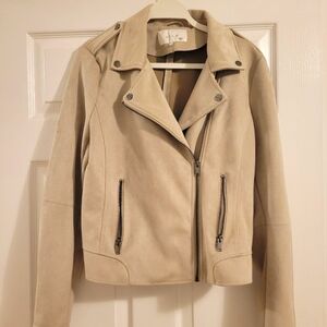 Suede moto jacket